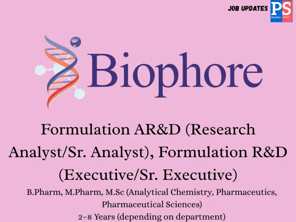 Biophore Walk-In Formulation AR&D and FR&D