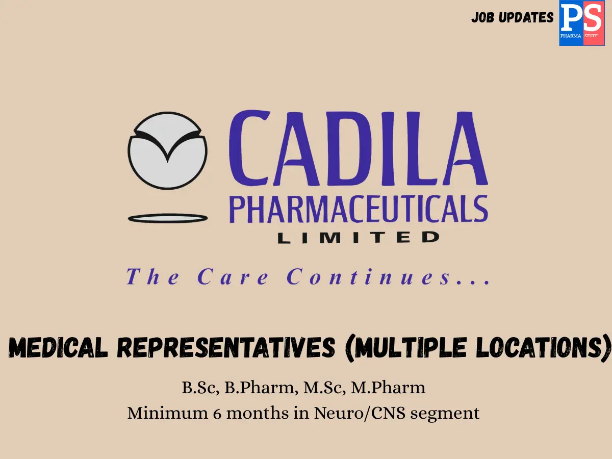 Cadila Hiring Medical Representatives