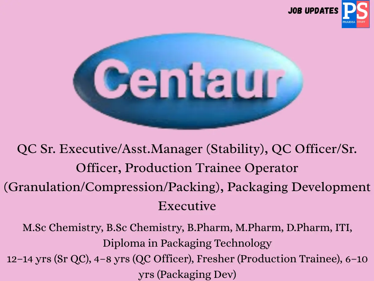 Centaur Hiring QC Production Packaging