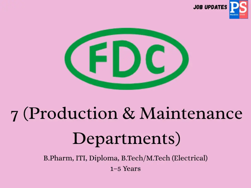 FDC Walk-in Production & Maintenance 1 FDC Walk-in Production & Maintenance
