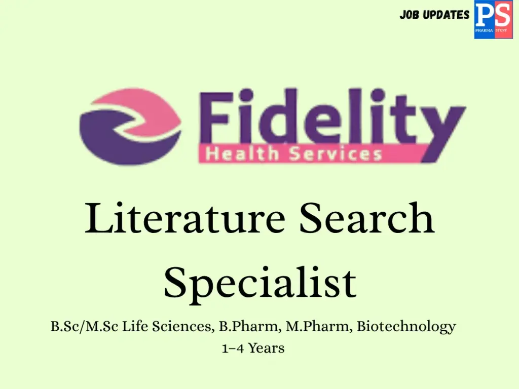 Fidelity Health Hiring Literature Search Specialist