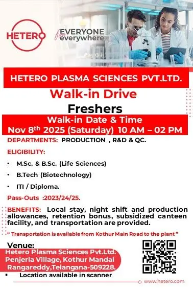 Hetero Walk-In Production, R&D & QC 3 Hetero Walk-In Production, R&D & QC