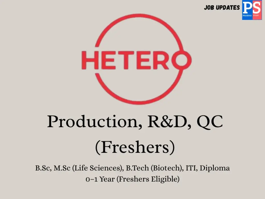 Hetero Walk-In Production, R&D & QC