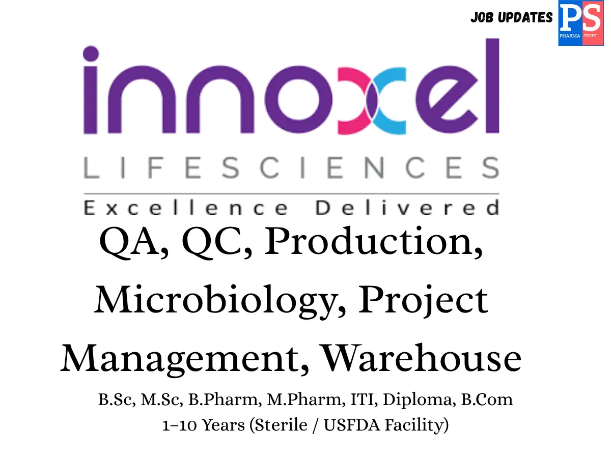 Innoxel Walk in QC QA and Sterile Manufacturing