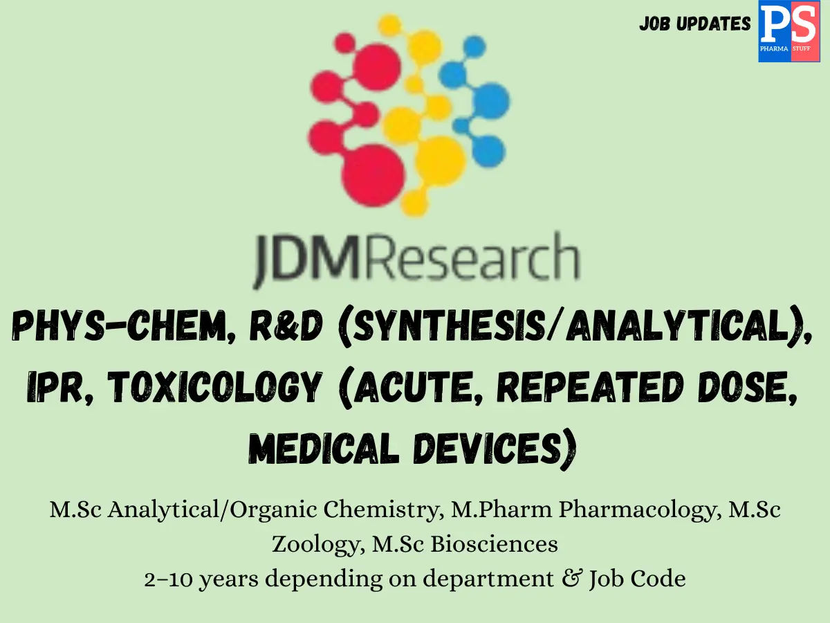 JDM Research Hiring Phys Chem RD IPR and