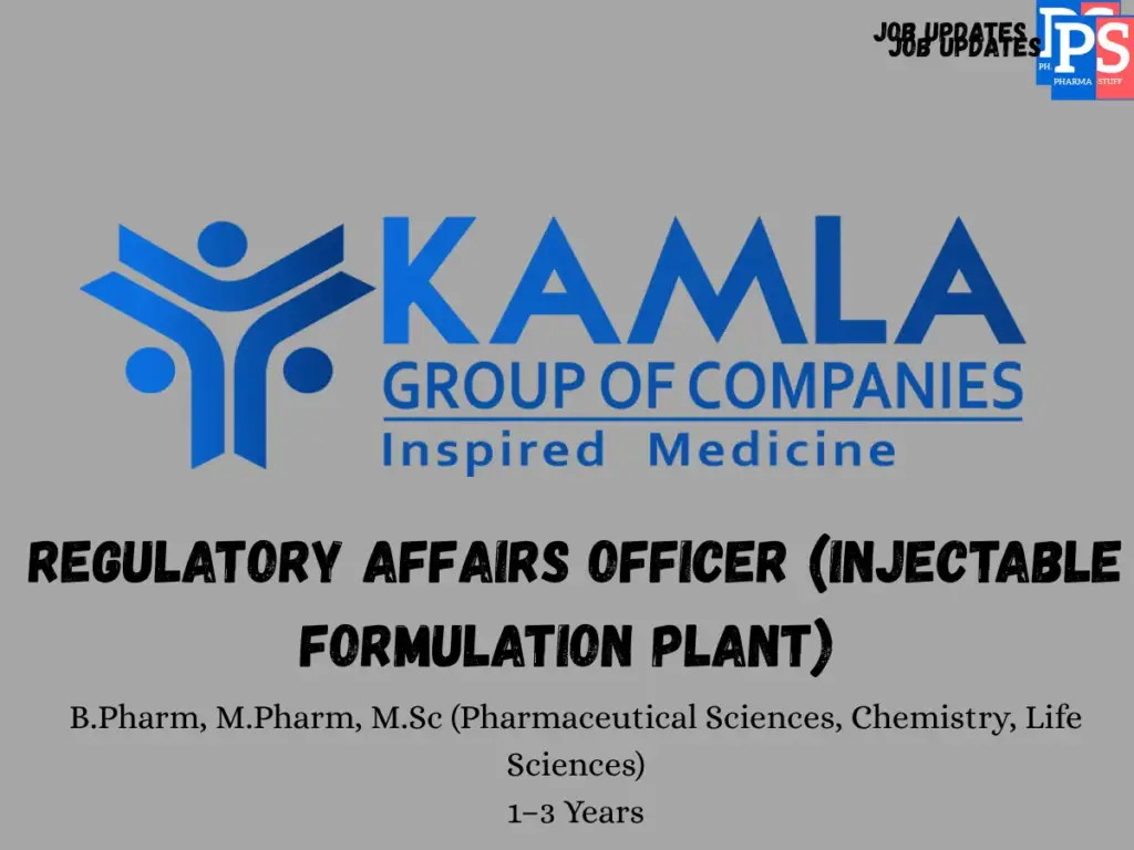 Kamla Group Hiring Regulatory Affairs Officer