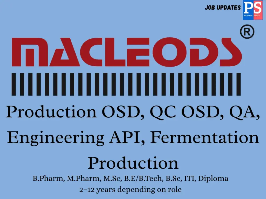 Macleods Walk-in Production, QC, QA, Engineering & Fermentation