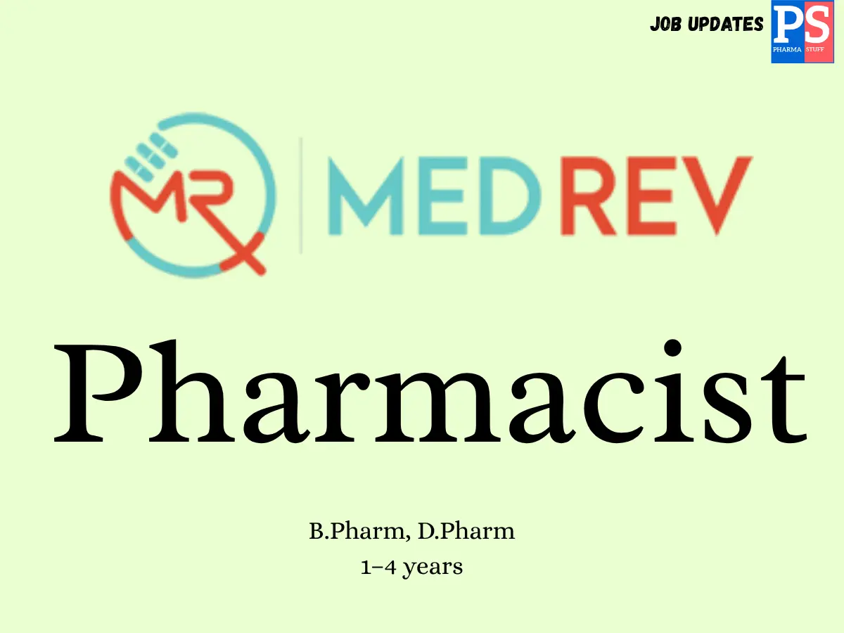 MedRev Healthcare Hiring Pharmacist