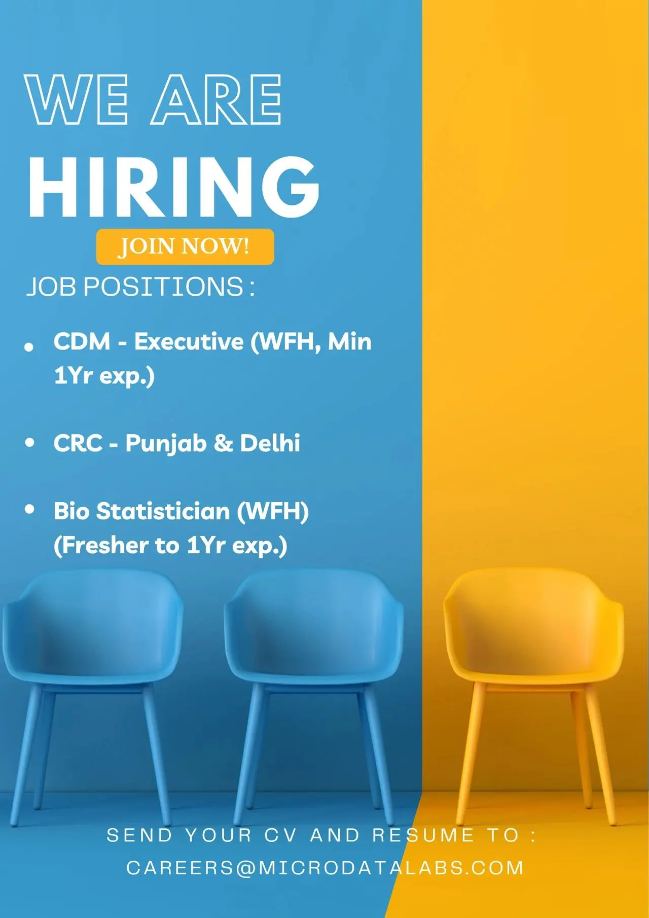 MicroData Hiring CDM, PV, Biostatistician, CRC 3 MicroData Hiring CDM, PV, Biostatistician, CRC