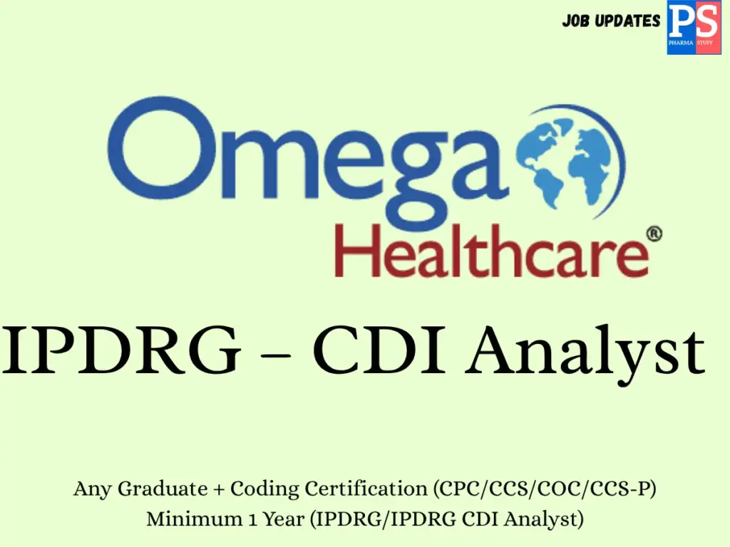 Omega Healthcare Hiring IPDRG CDI Analyst