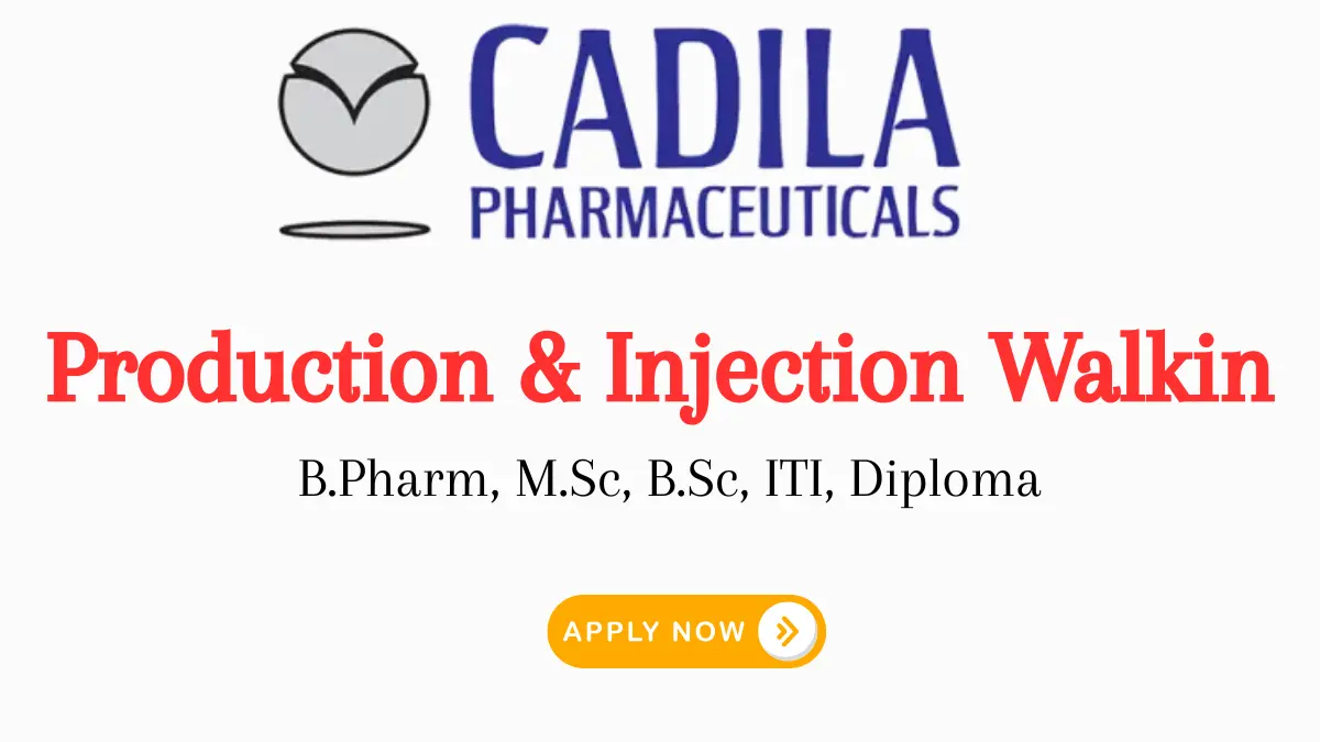 Production Injection Walkin Cadila Pharmaceuticals Dholka