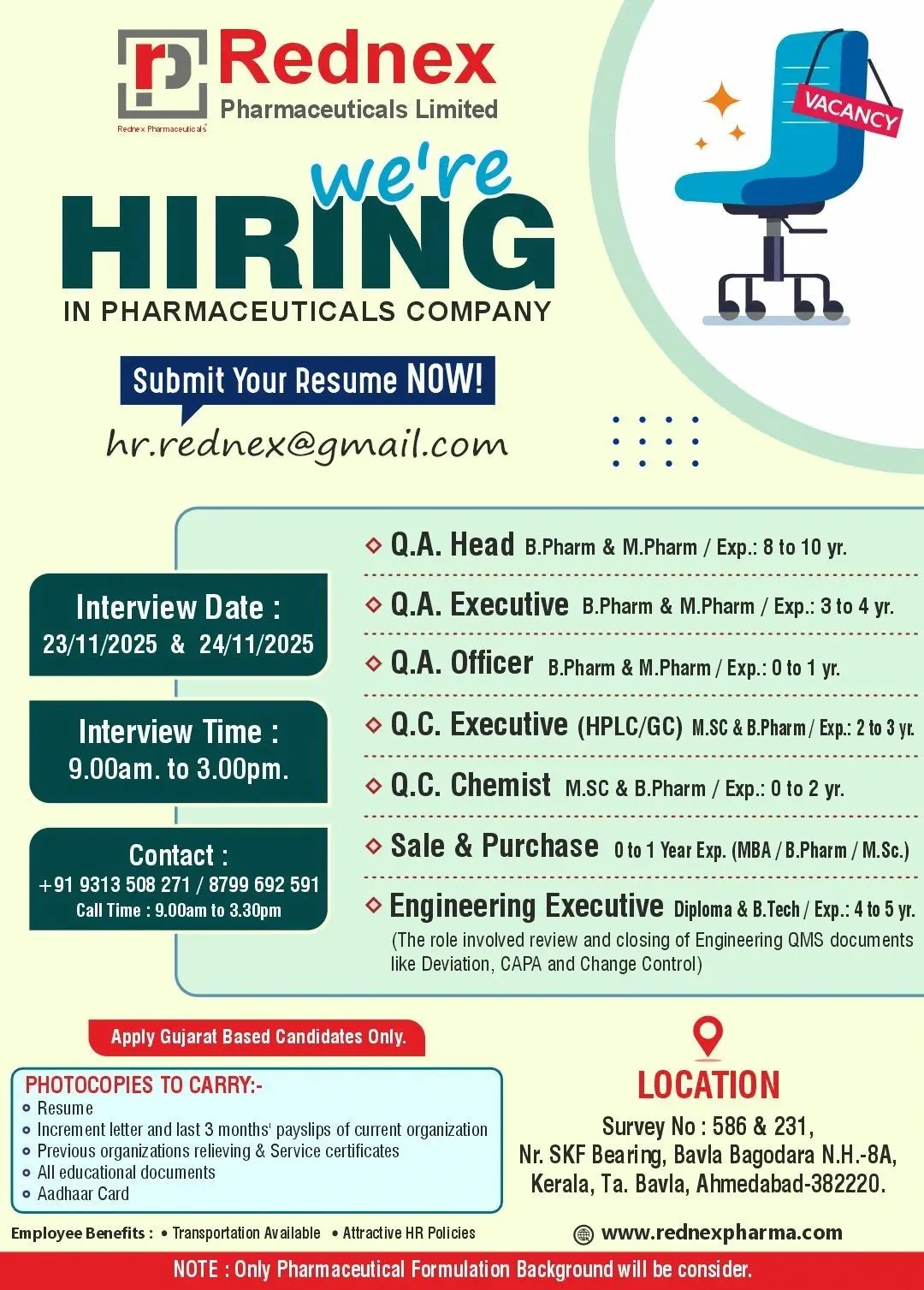 Rednex Walk-in QA, QC, Engineering and Sales/Purchase 3 Rednex Walk-in QA, QC, Engineering and Sales/Purchase