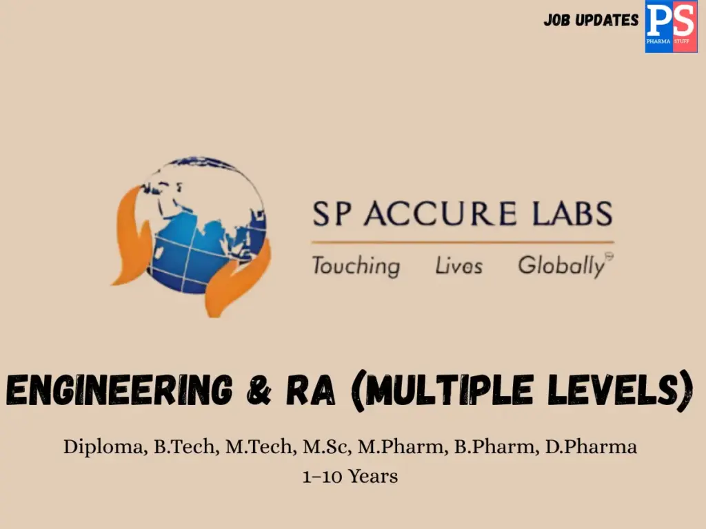 SP Accure Labs Walk-In Engineering & Regulatory Affairs