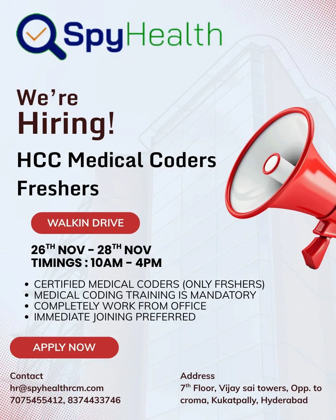 Spy Health Hiring certified HCC medical coding 3 Spy Health Hiring certified HCC medical coding