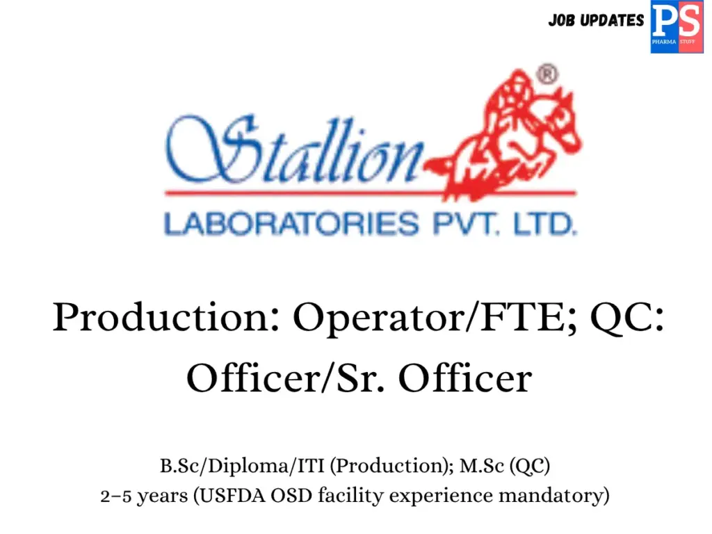 Stallion Walk-in OSD Production & QC