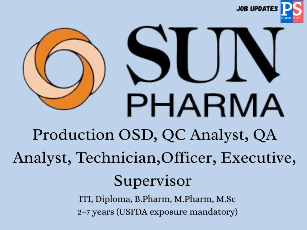 Sun Pharma Walk-in OSD Production & QC