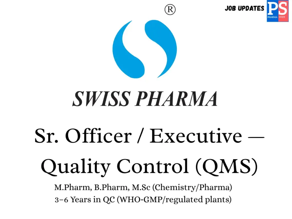 Swiss Hiring QC (QMS) Sr. OfficerExecutive