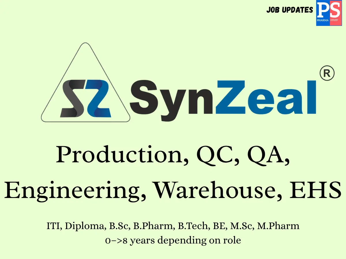 SynZeal Pharmachem Walk in Production QC