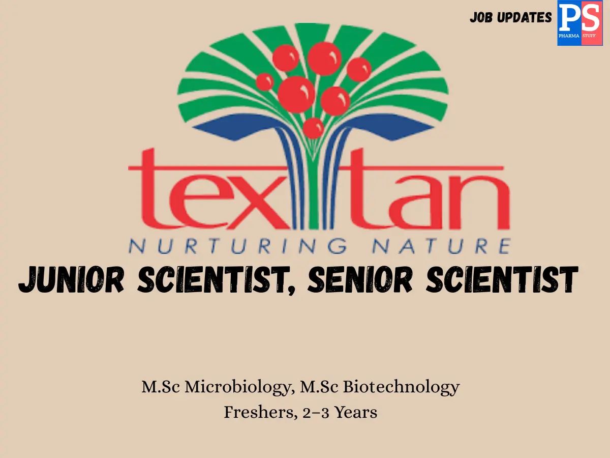 Tex Biosciences Hiring Junior Senior Scientists