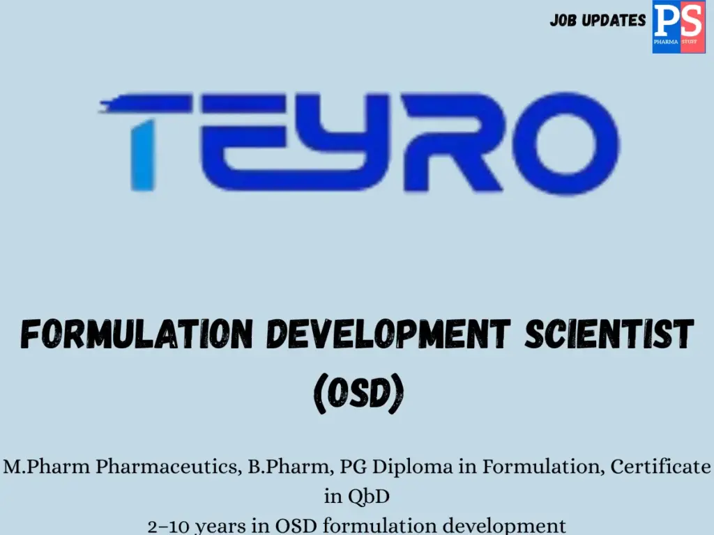 Teyro Labs Walk-in Formulation Scientist