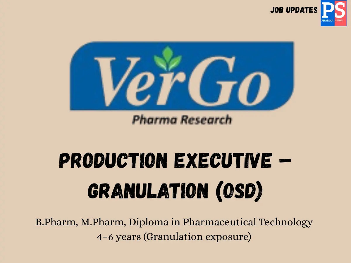 VerGo Pharma Research Hiring Production