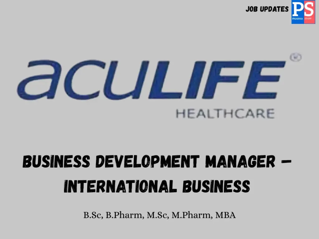 Aculife Hiring BDM – International Business