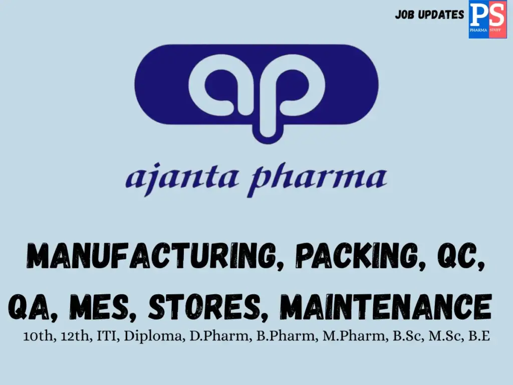 Ajanta Walk-in Manufacturing, QC, QA, Stores & Maintenance