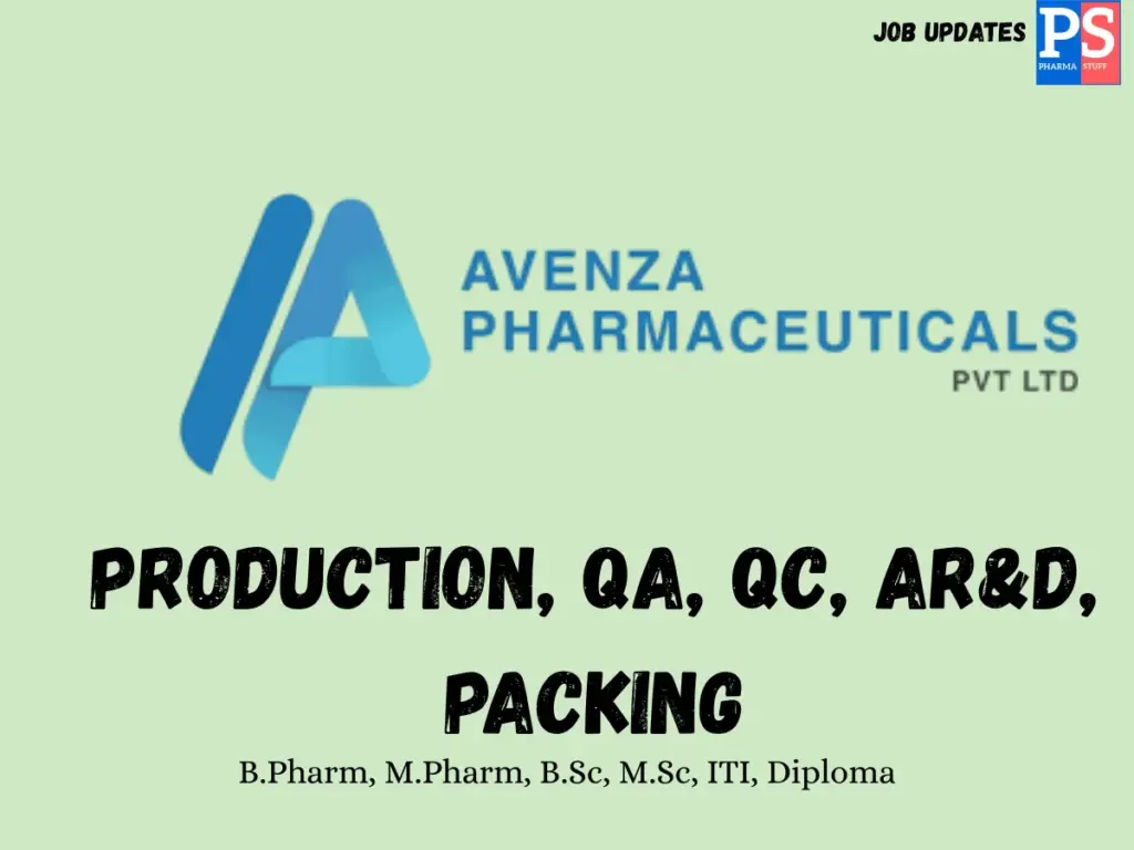 Avenza Walk-In Analytical R&D, QC, QA, Packing, Production