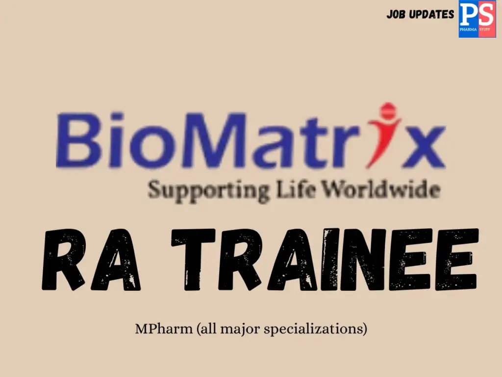 BioMatrix Healthcare Hiring RA Trainee