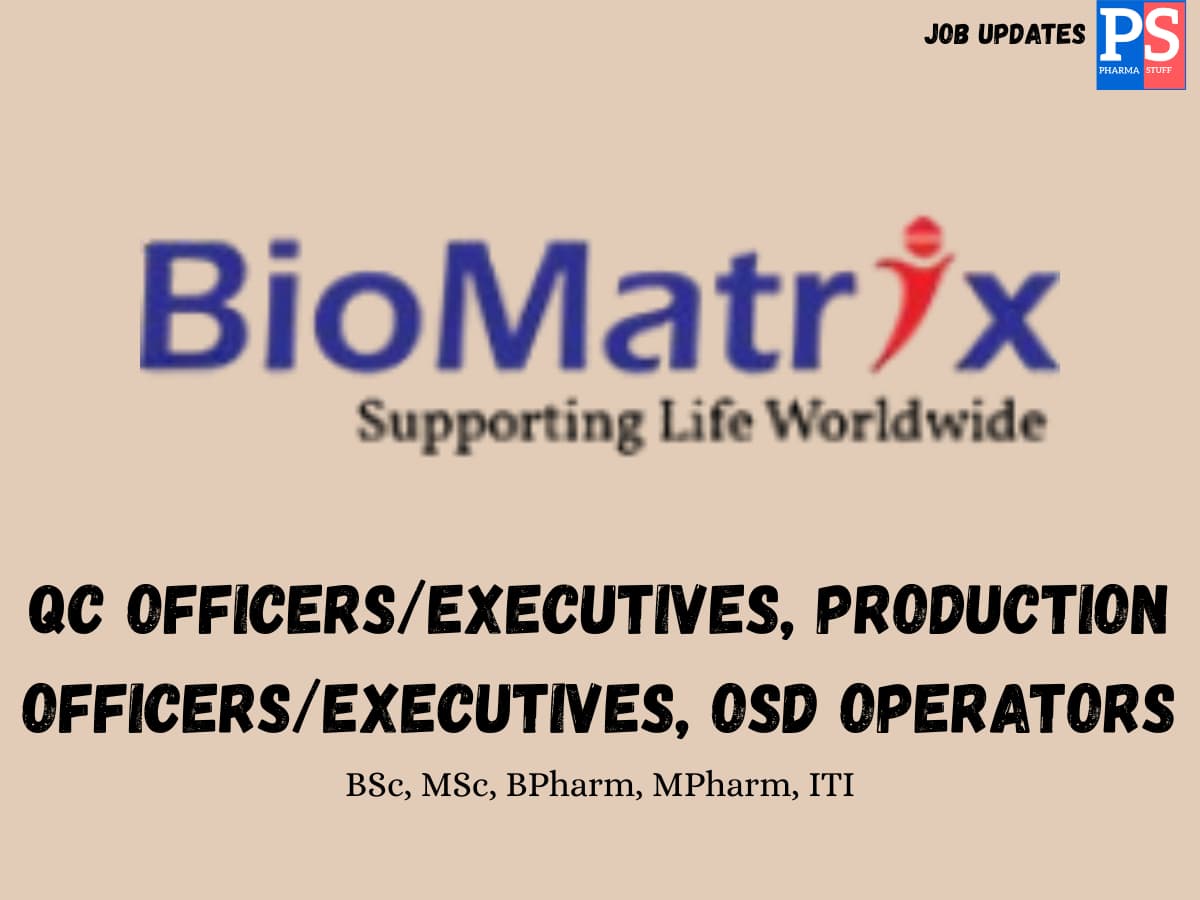 BioMatrix Healthcare Walk in QC and OSD Production 1