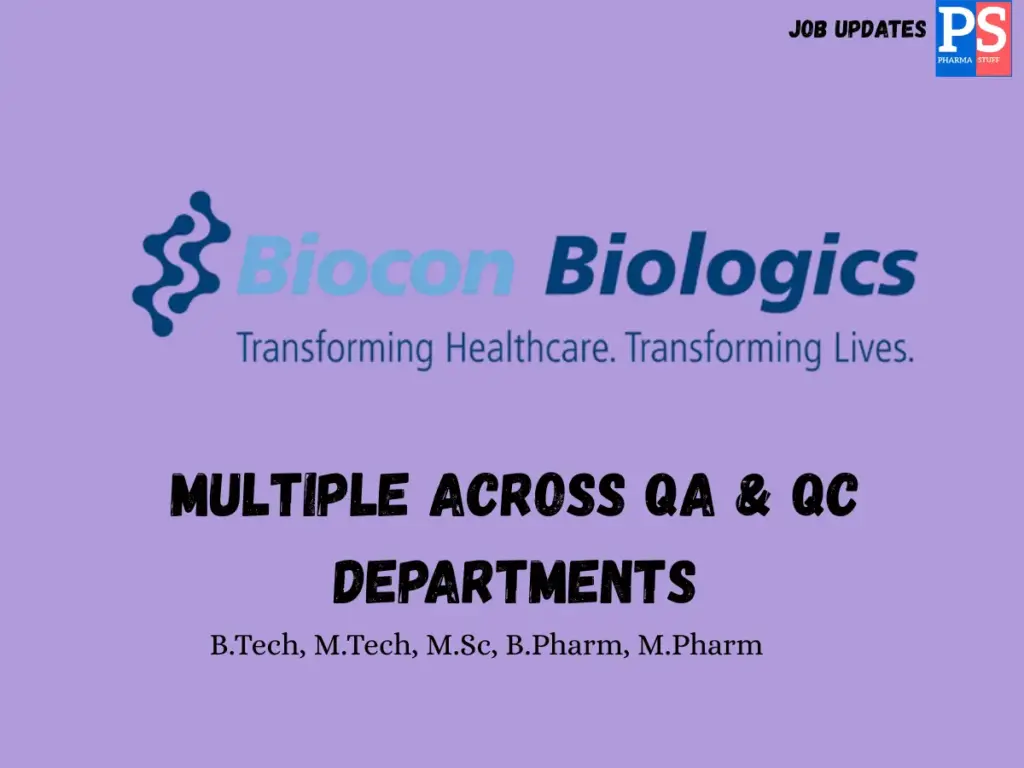 Biocon Biologics Walk-In QA & QC