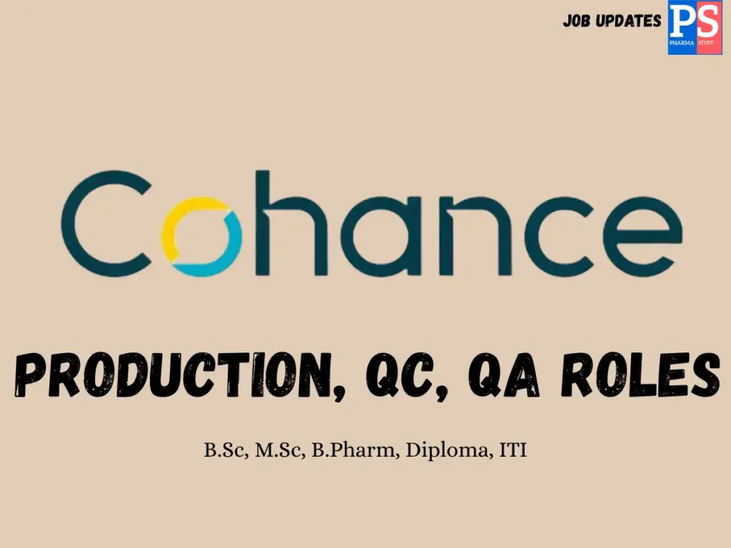 Cohance Walk-in Production, QC, QA