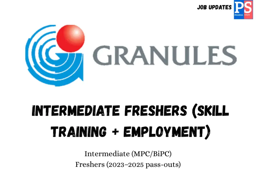 Granules India Walk-in Intermediate Freshers