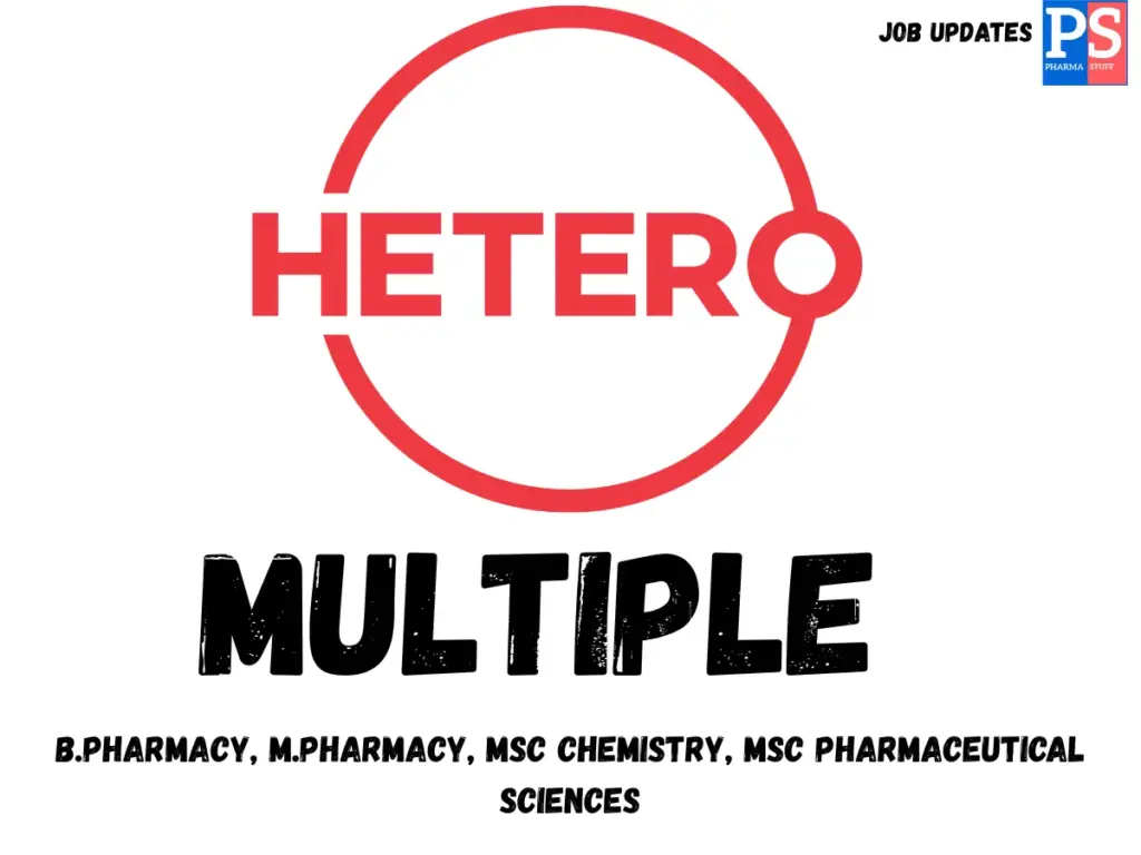 Hetero Walk-In QA IPQA Officers/Executives