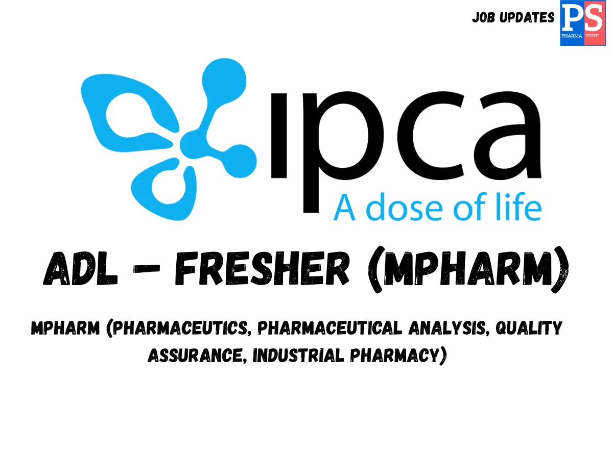 Ipca Hiring Analytical Development Laboratory