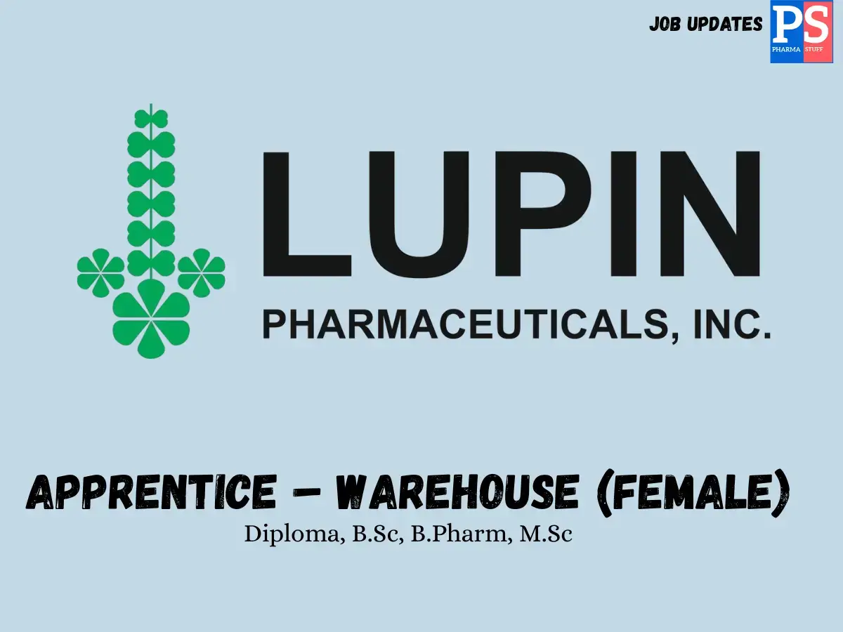 Lupin Hiring Apprentice Warehouse trainees 1