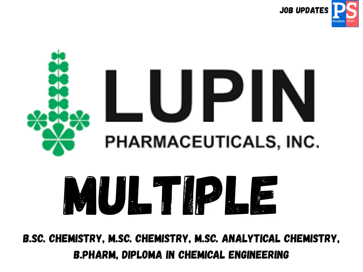 Lupin Walk In freshers for QC QA API Production