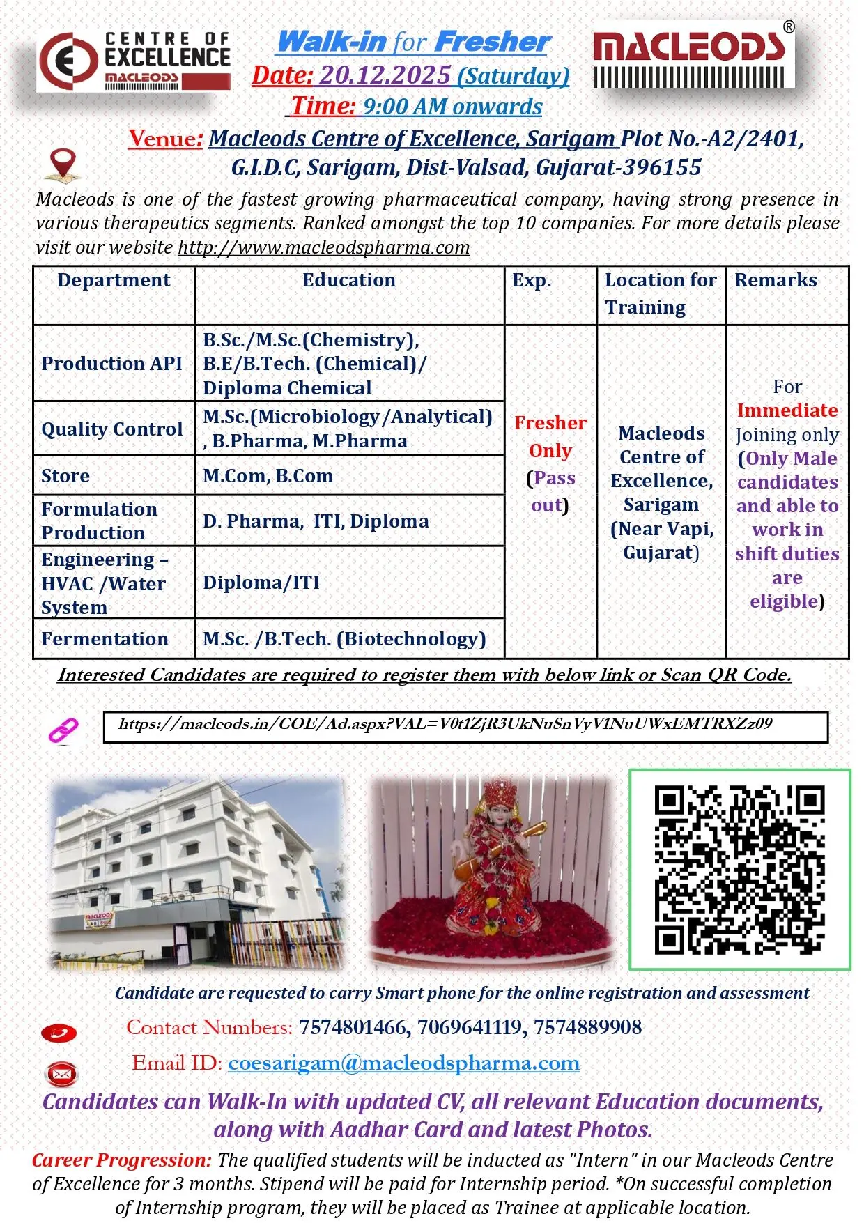 Macleods Walk-In Production, QC, Engineering & Fermentation 3 Macleods Walk-In Production, QC, Engineering & Fermentation