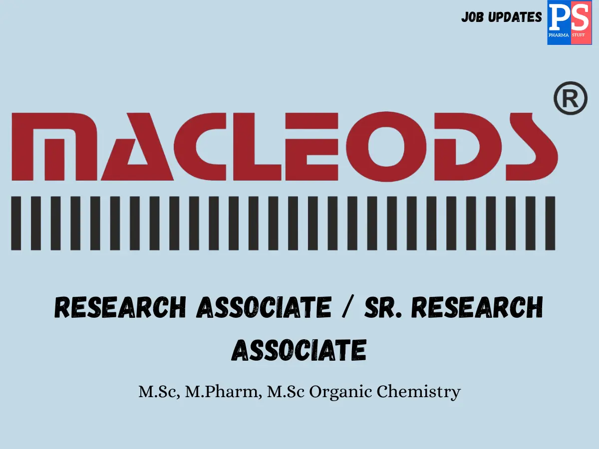 Macleods walk in RD formulation and bulk drugs