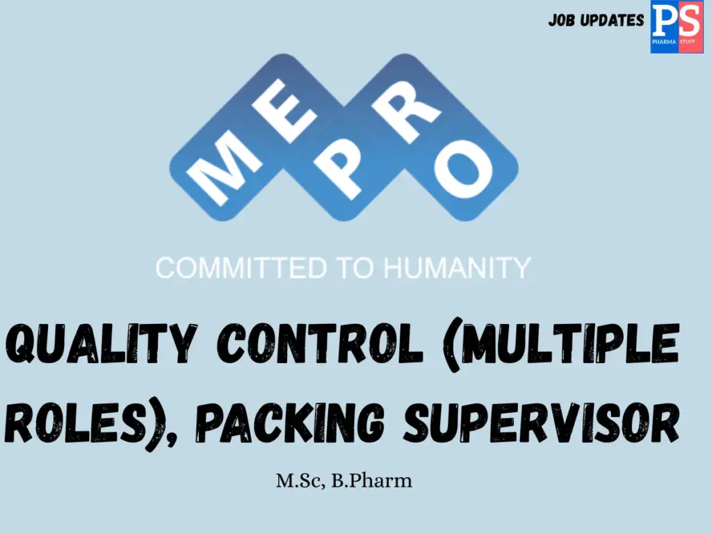 Mepro Hiring Quality Control & Packing