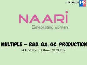 NAARI Walk-in R&D, QA, QC, Production
