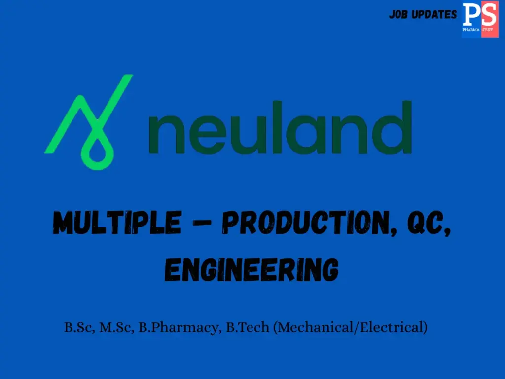 Neuland Walk-in Production, QC, Engineering