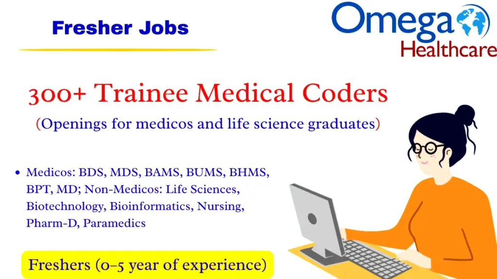 Omega Healthcare hiring 300+ Trainee Medical Coders