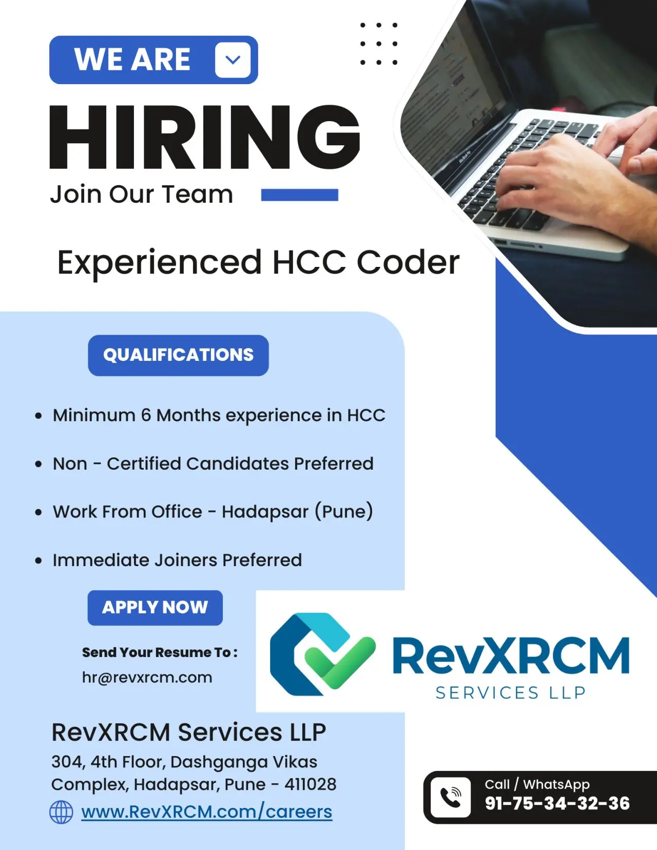 RevXRCM Hiring HCC Coders 2 RevXRCM Hiring HCC Coders
