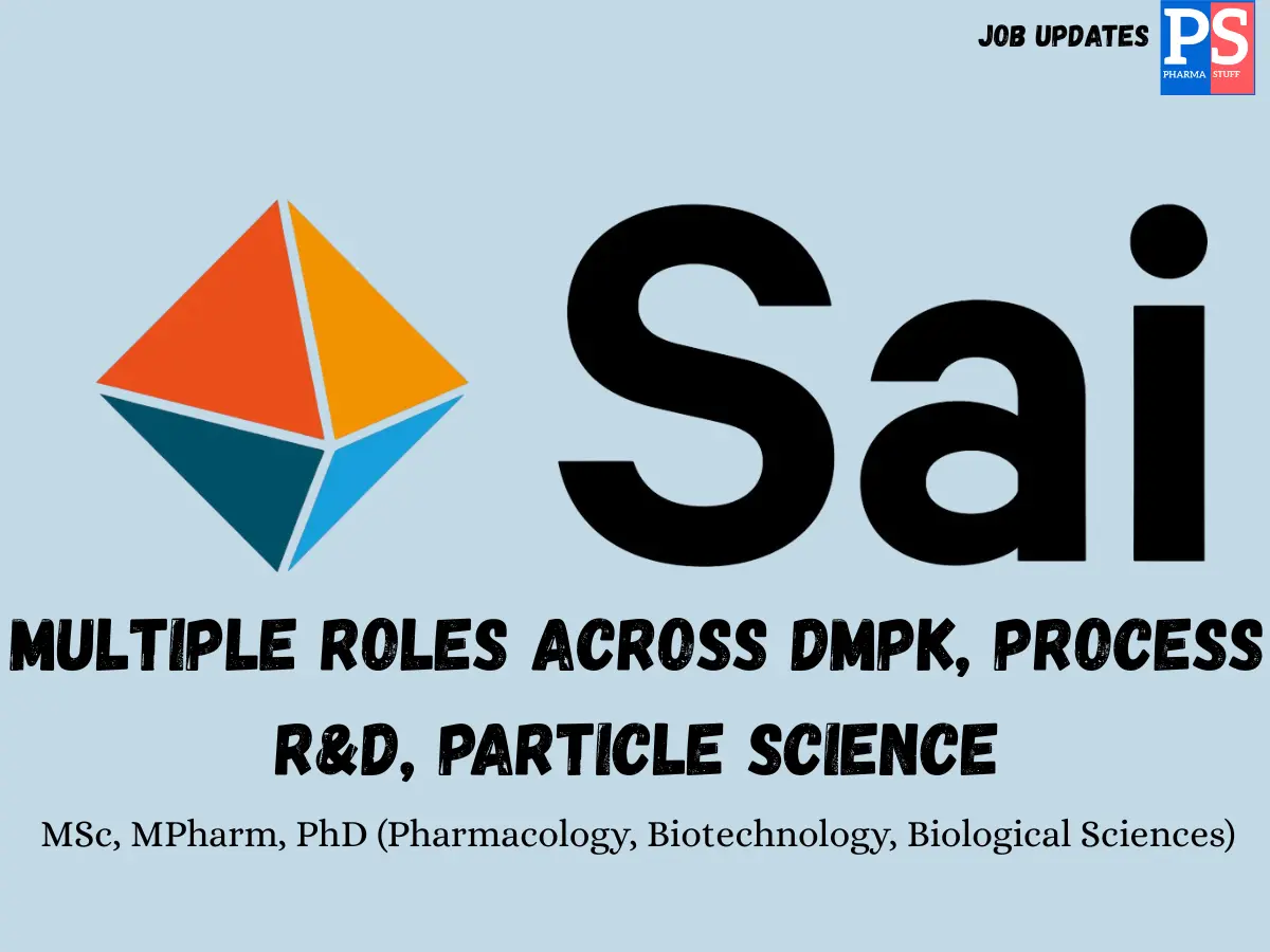 Sai Life Sciences Walk in DMPK Process RD