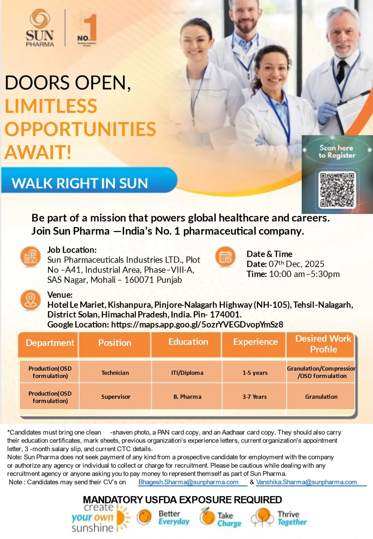 Sun Pharma Walk-in OSD production 3 Sun Pharma Walk-in OSD production