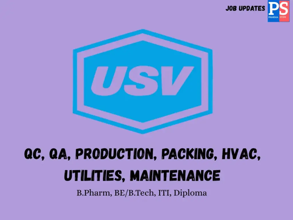 USV Walk‑in QC, QA, OSD production & engineering