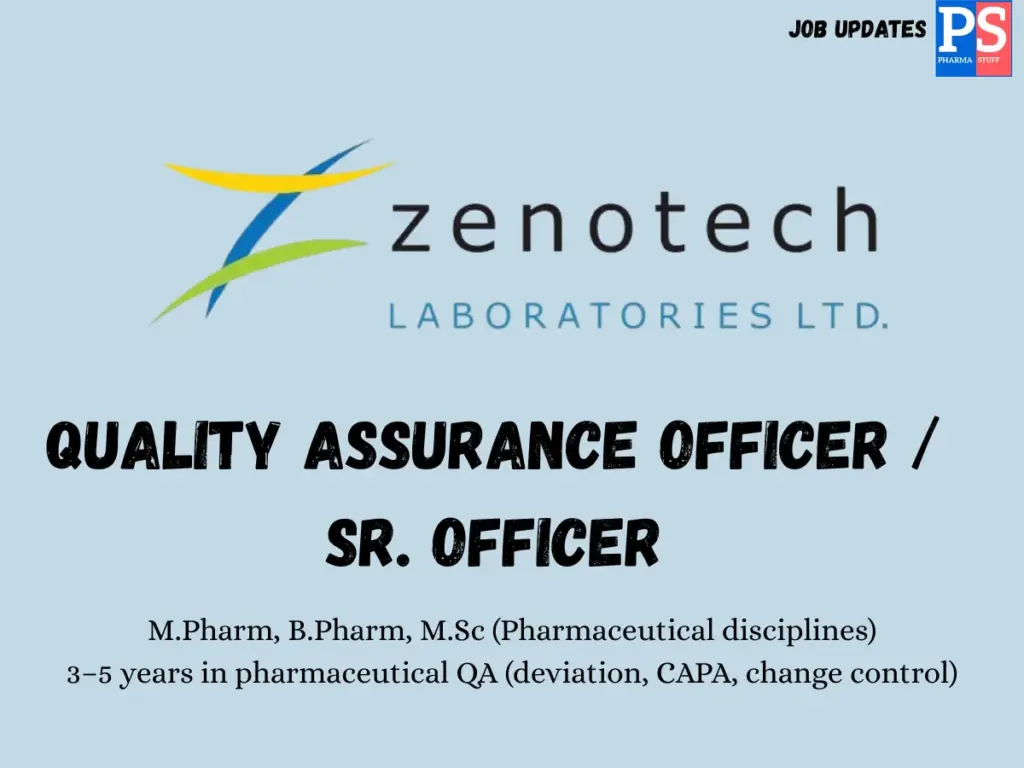 Zenotech Hiring QA Officer/Sr Officer