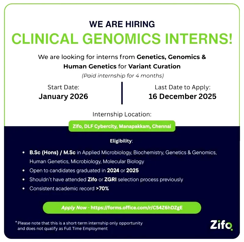 Zifo Clinical Genomics Internship