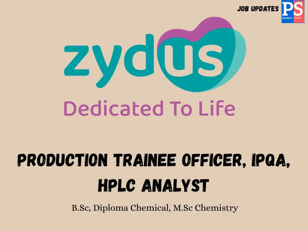 zydus Walk-in API Production, QA & QC